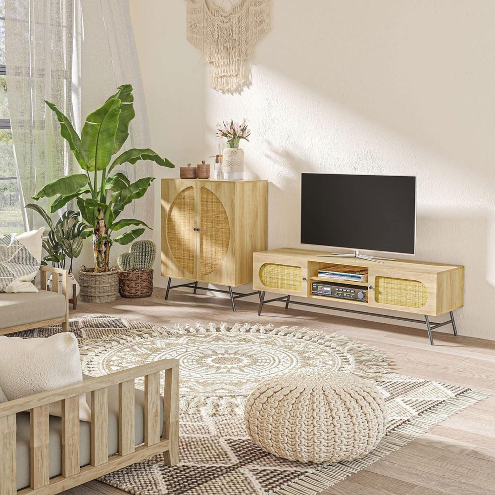 Meuble Tv Rotin Bohême | Accord - Designix Meuble TV