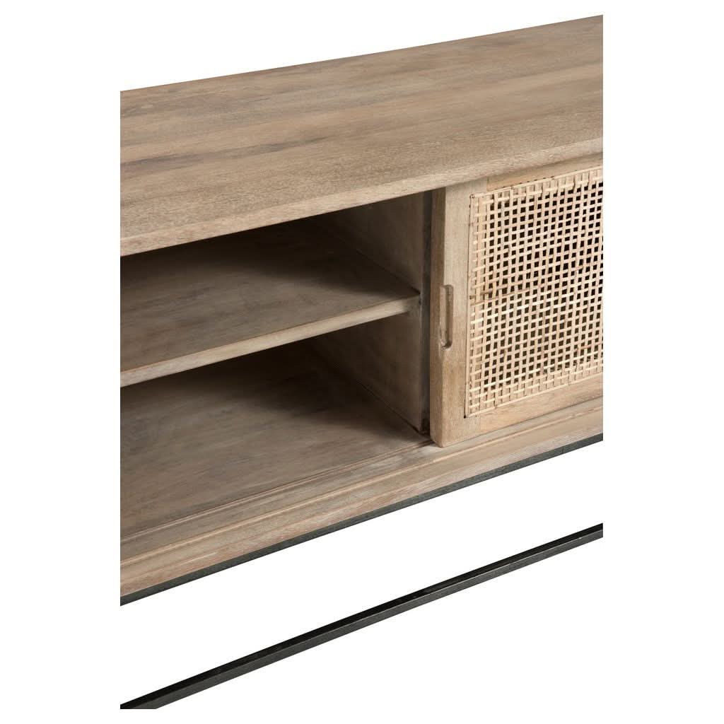 Meuble TV Rotin Bois Naturel - Designix