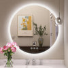 Miroir Argenté Rond Bluetooth de 60 cm | Gale