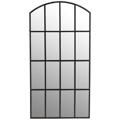 Miroir Arqué Métal Marron