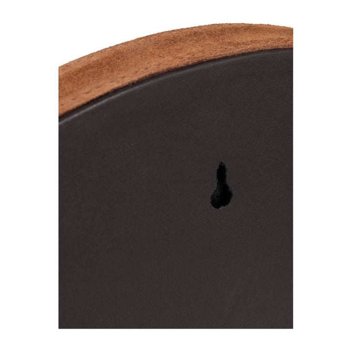 Miroir Cognac Petit Cuir Rond - Designix