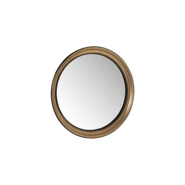 Miroir Convexe Rond Grand Noir Or - Designix