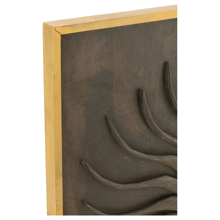 Miroir Doré en Bois de Manguier - Designix
