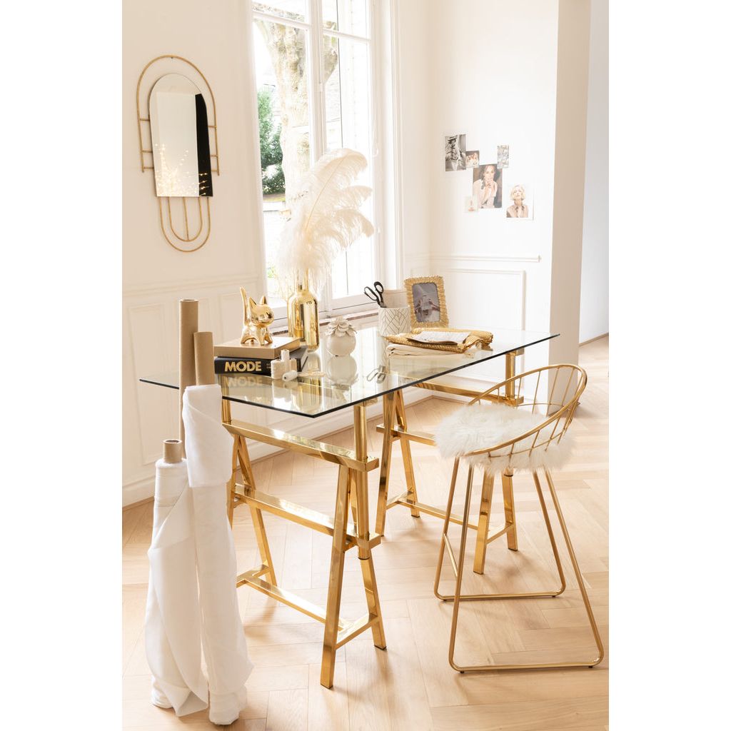 Miroir Doré Métal Ines - Designix