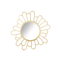 Miroir Fleur Métal Or