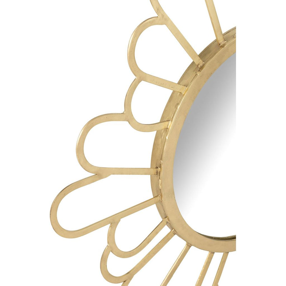 Miroir Fleur Métal Or - Designix