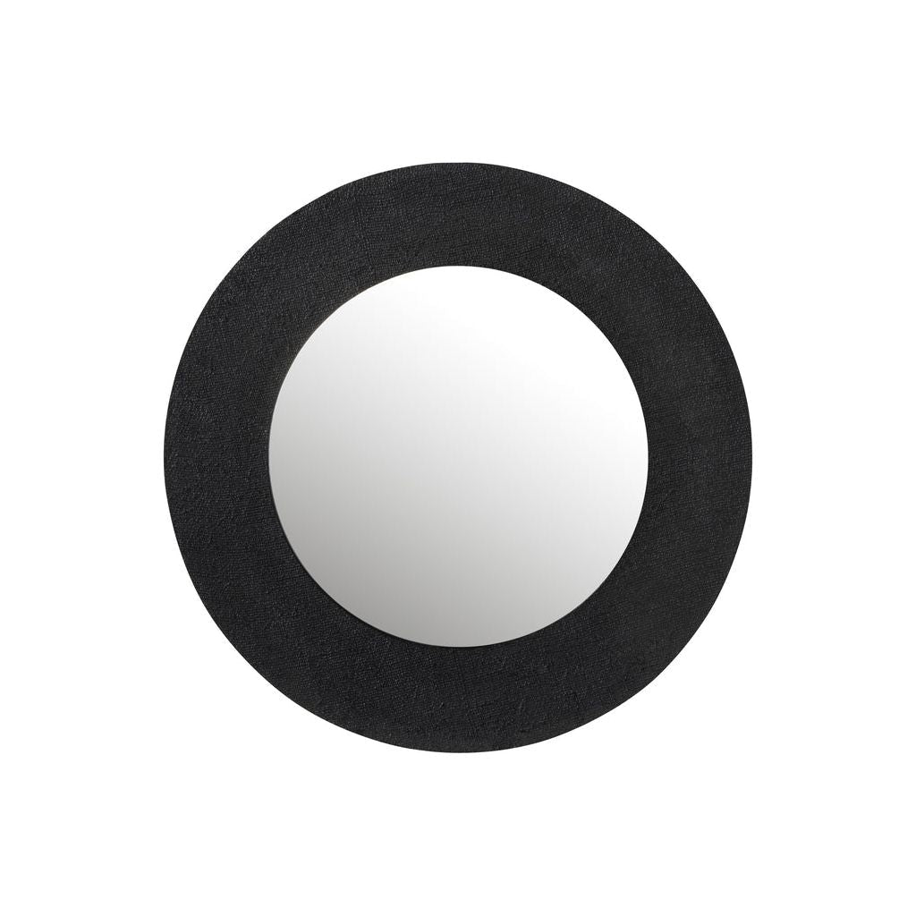 Miroir Grand Aluminium Noir Jute - Designix
