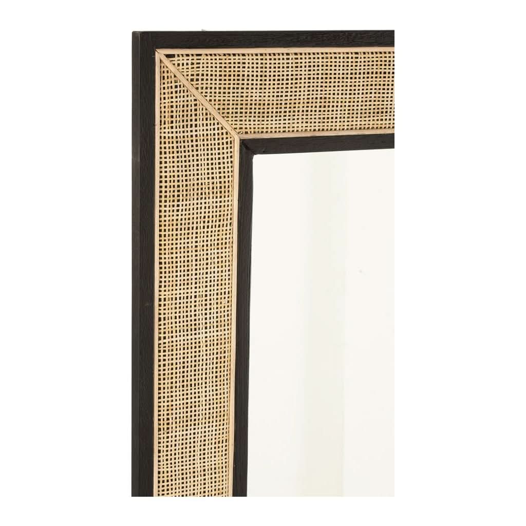 Miroir Grand Bois Exotique Noir