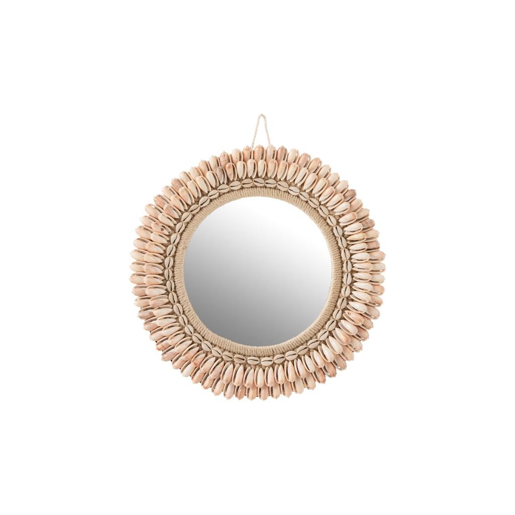 Miroir Grand Coquillages Rose Clair - Designix