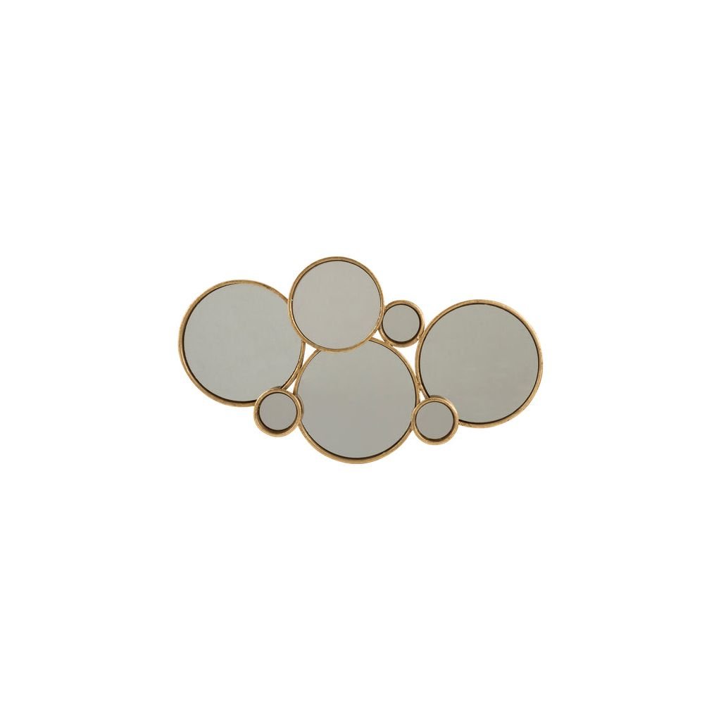 Miroir Métal Doré 6 Cercles - Designix