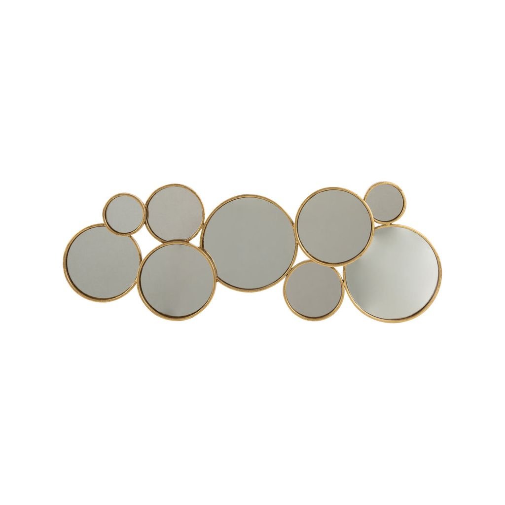 Miroir Métal Or Design 9 Cercles - Designix
