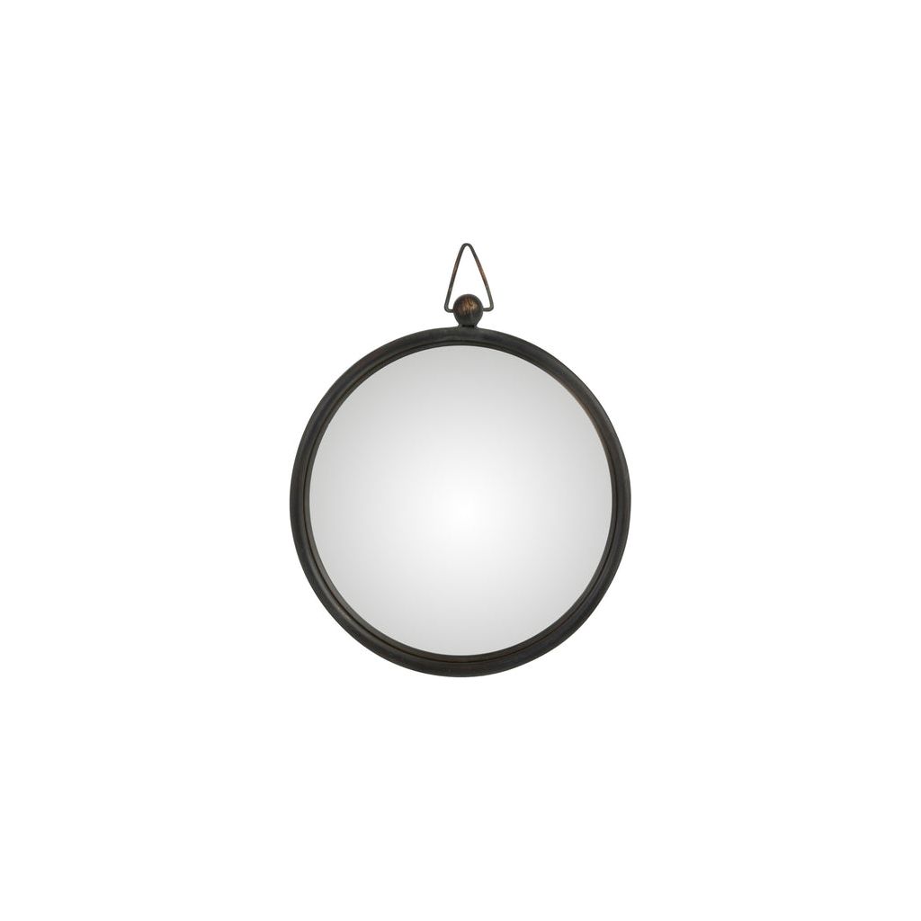 Miroir Métallique Noir Incurvé Petit - Designix
