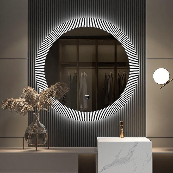 Miroir Mural Design Italien | Éclat Étoilé - Designix Miroir Diamètre 50cm