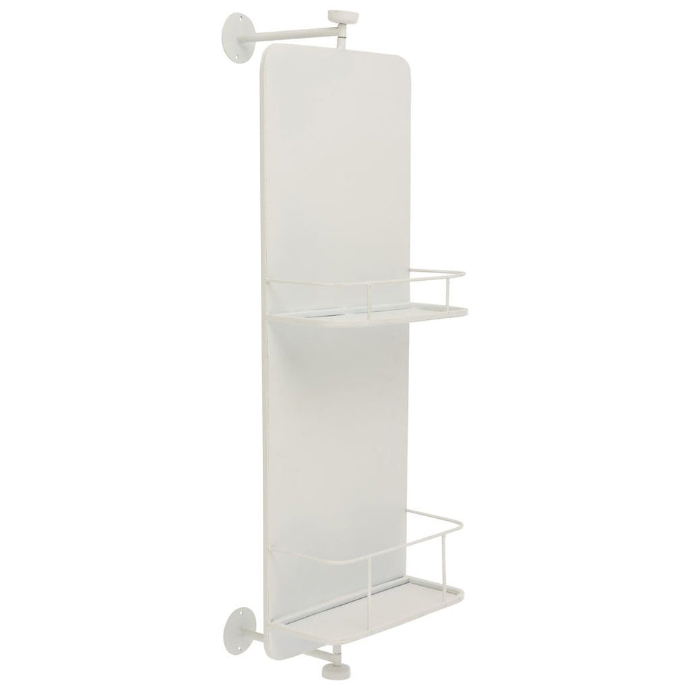 Miroir Mural Verre Métal Blanc - Designix