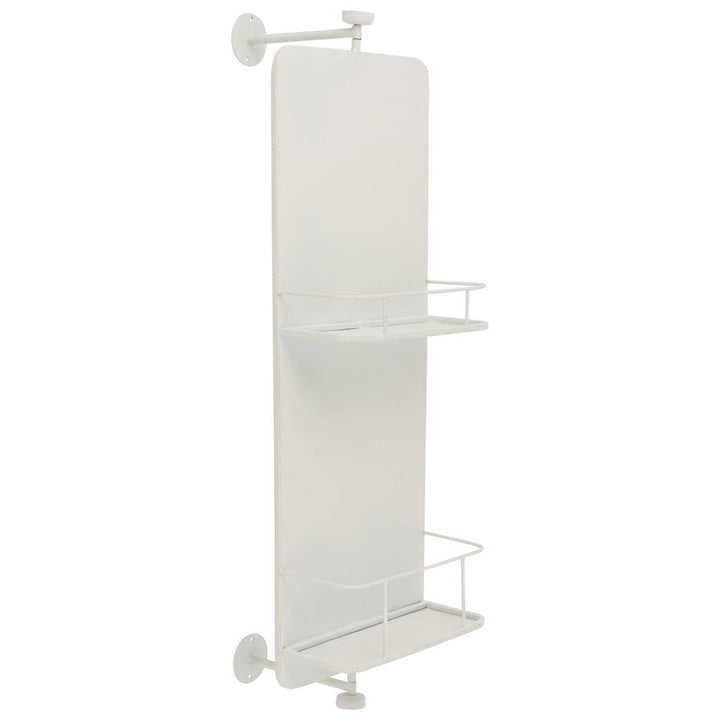 Miroir Mural Verre Métal Blanc - Designix