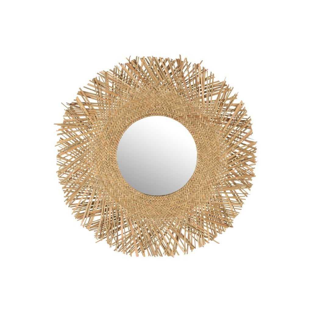 Miroir Naturel Rond en Paille - Designix