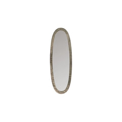 Miroir Ovale Aluminium Verre Antique