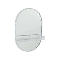 Miroir Ovale Métal Blanc