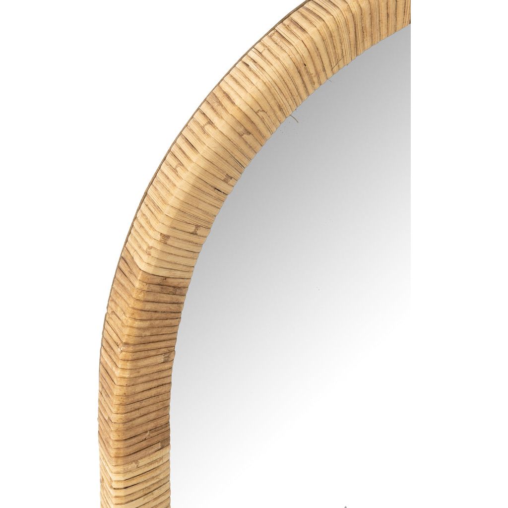 Miroir Ovale Rotin Naturel - Designix
