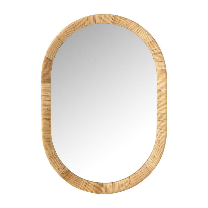 Miroir Ovale Rotin Naturel - Designix