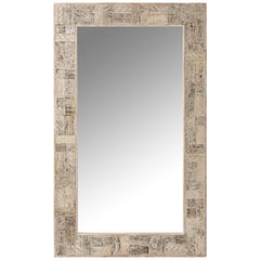 Miroir Rectangulaire Bois Recyclé Blanchi