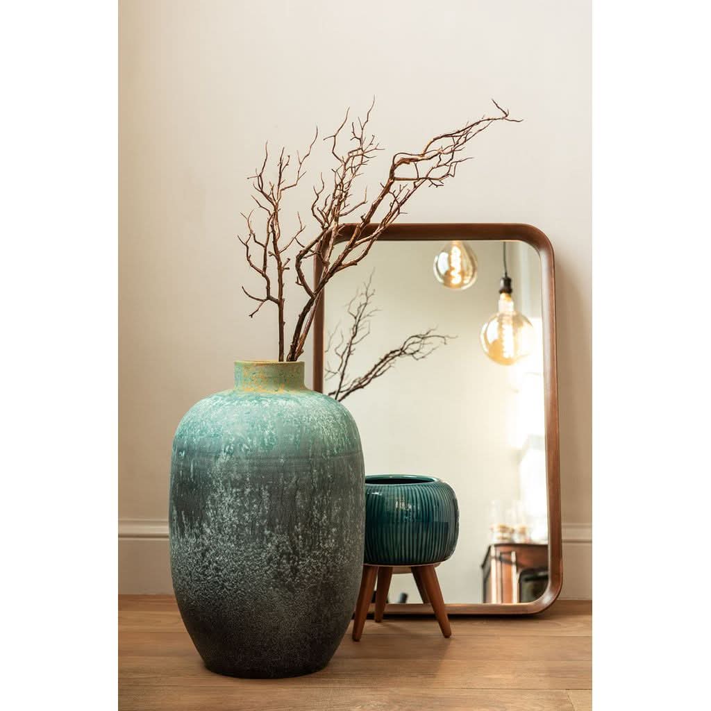 Miroir Rectangulaire Bois Verre Marron - Designix