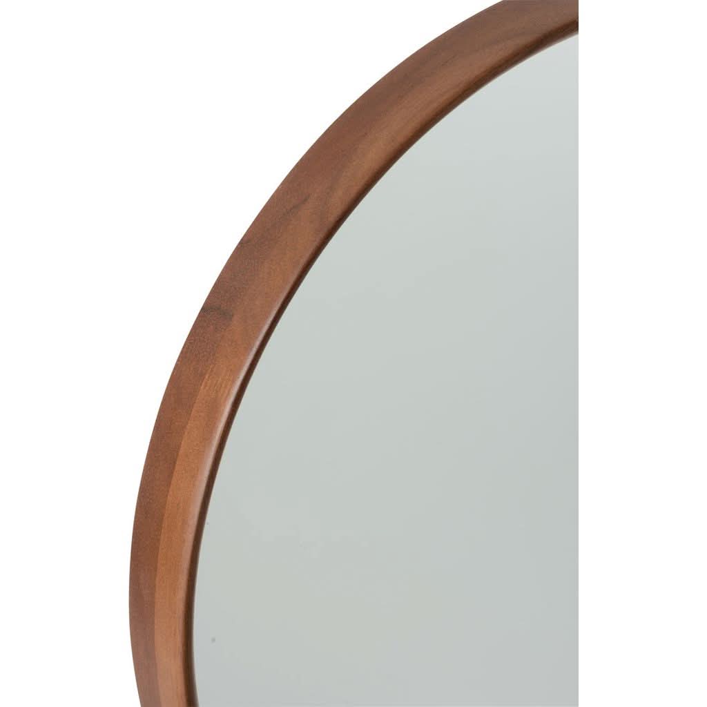 Miroir Rond Bois Marron Foncé