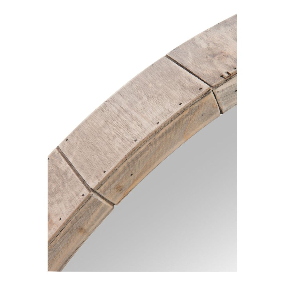Miroir Rond Bois Naturel Petit - Designix