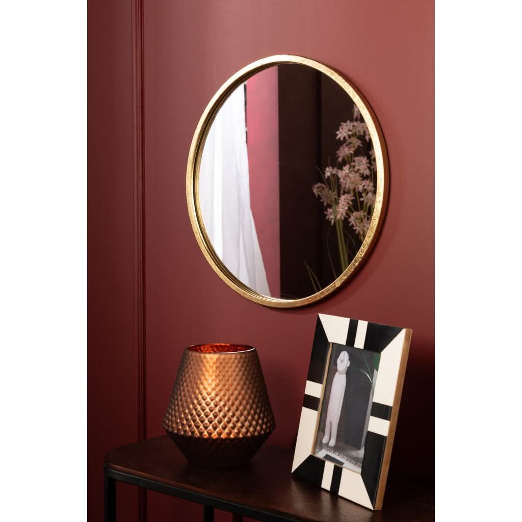 Miroir Rond Doré Petit - Designix