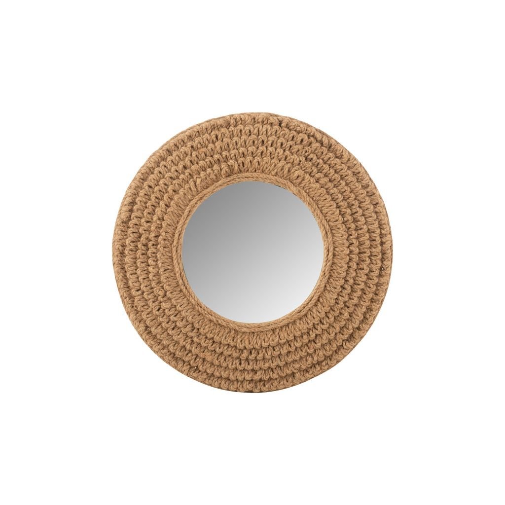 Miroir Rond Jute Naturel Grand - Designix