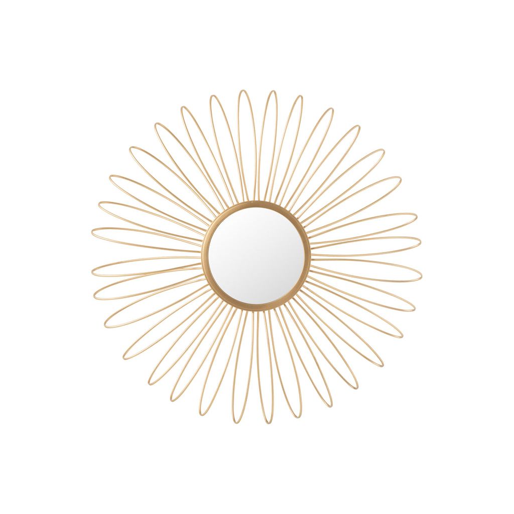 Miroir Rond LED Métal Doré - Designix