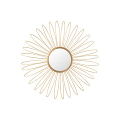 Miroir Rond LED Métal Doré