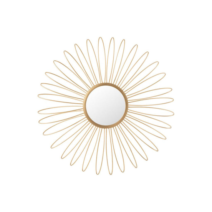 Miroir Rond LED Métal Doré - Designix