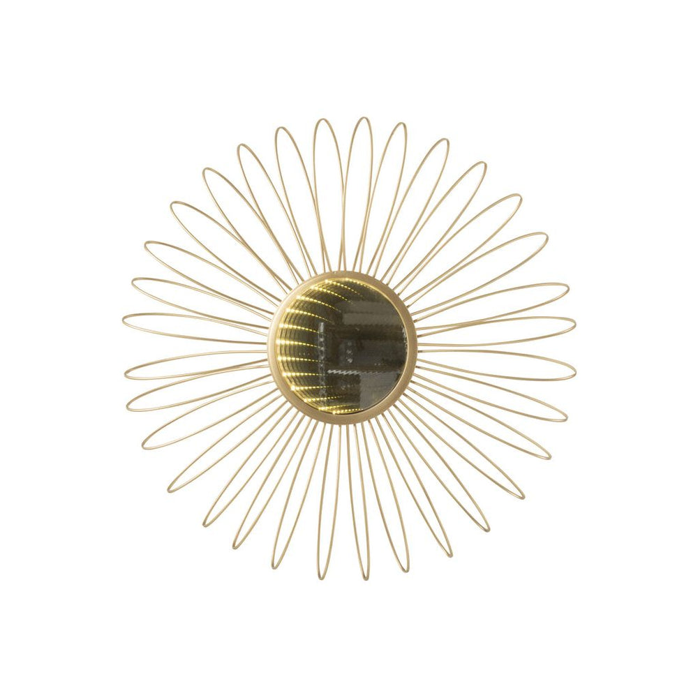 Miroir Rond LED Métal Doré - Designix