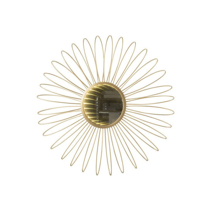 Miroir Rond LED Métal Doré - Designix