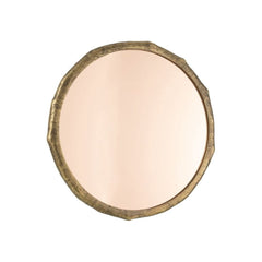 Miroir Rond Métal Doré