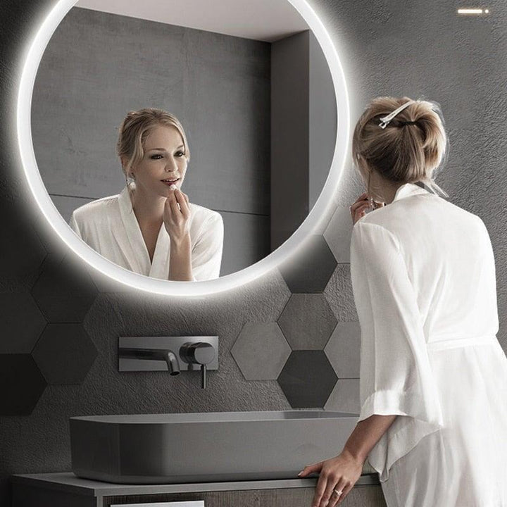Miroir Rond Salle de Bain | Azuré - Designix Miroir 3 Couleurs 40cm