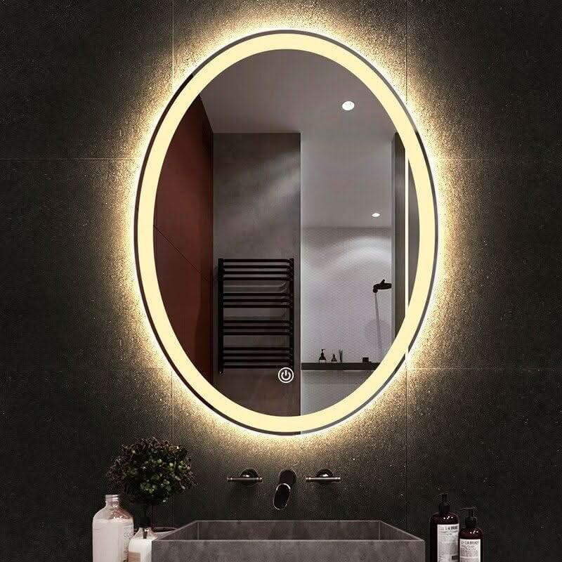 Miroir Salle de Bain LED Tactile Ovale | Reflet Précieux - Designix Miroir Désembuage