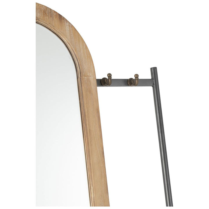 Miroir Sur Pied Avec Étagère Bois Métal - Designix