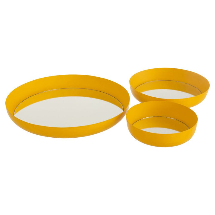Miroirs Métalliques Jaunes Modernes - Designix