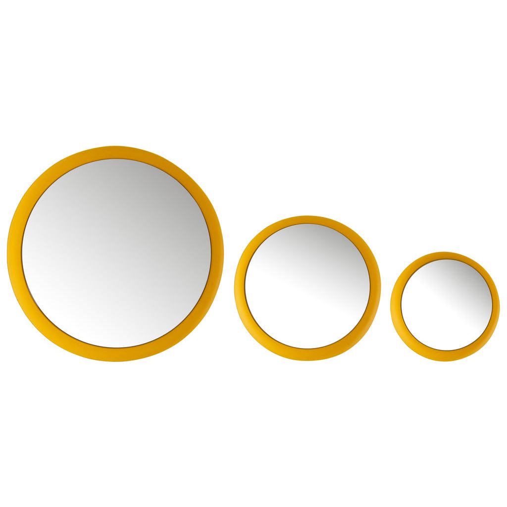 Miroirs Métalliques Jaunes Modernes - Designix