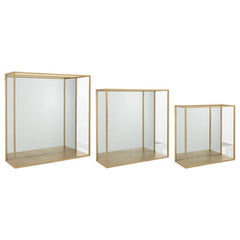 Miroirs Muraux Carrés Dorés