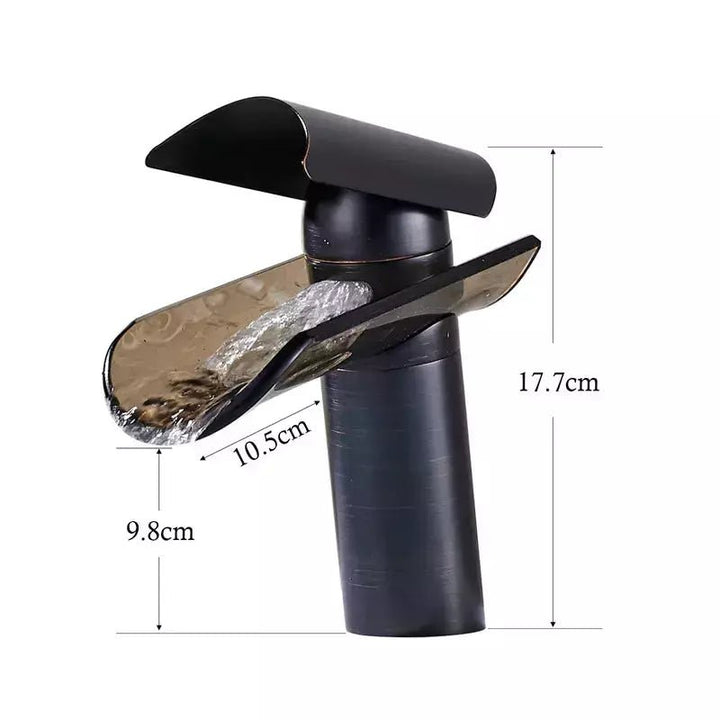 Mitigeur Cascade Lavabo | Splendeur Naturelle - Designix Mitigeur Lavabo 17.7 cm | Chrome