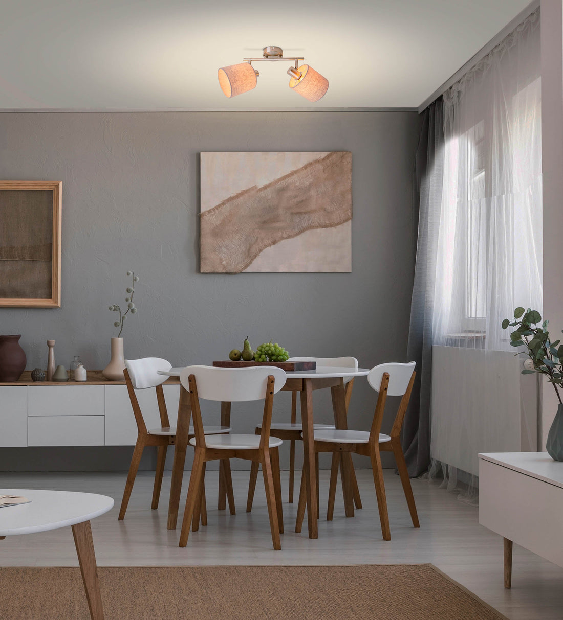 Luminaire plafonnier | Maron Bois L 46 cm
