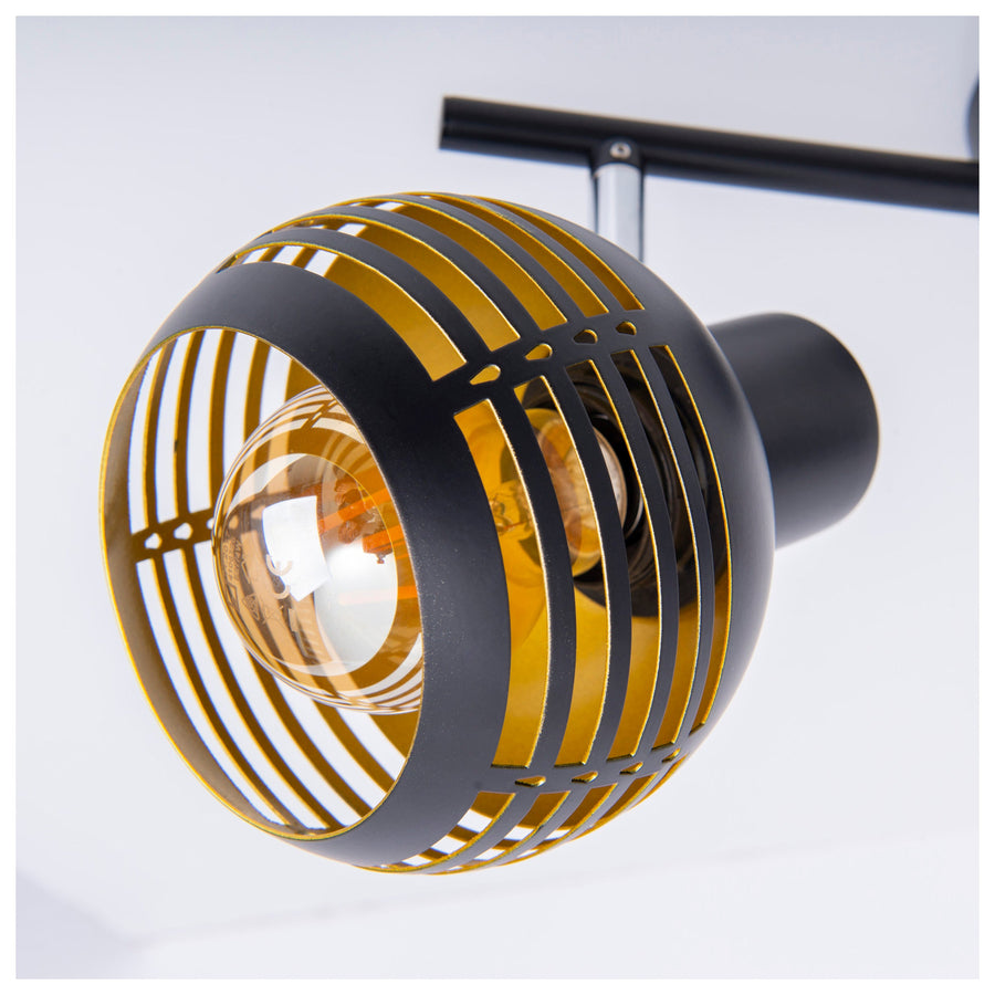 Plafonnier Casco noir, L 36 cm