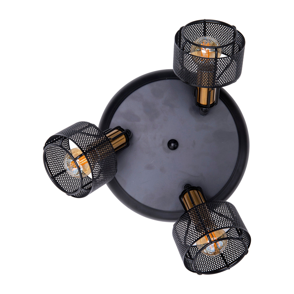 Plafonnier Foro noir, Ø 41 cm