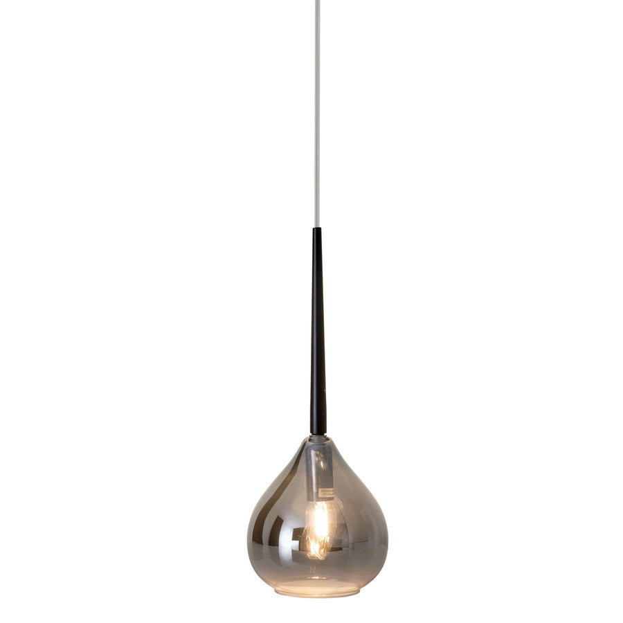 Suspension Vaso anthracite, verre, H 17 cm