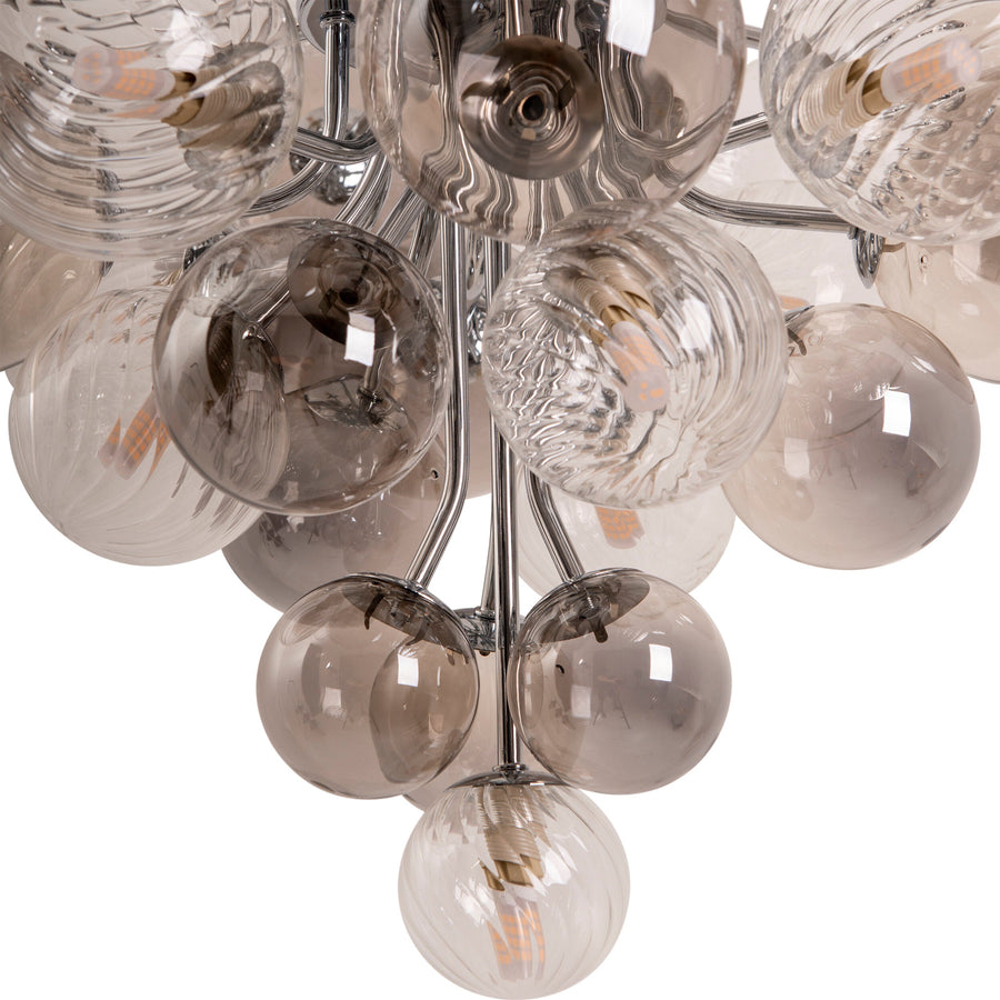 Suspension Sphere anthracite, verre