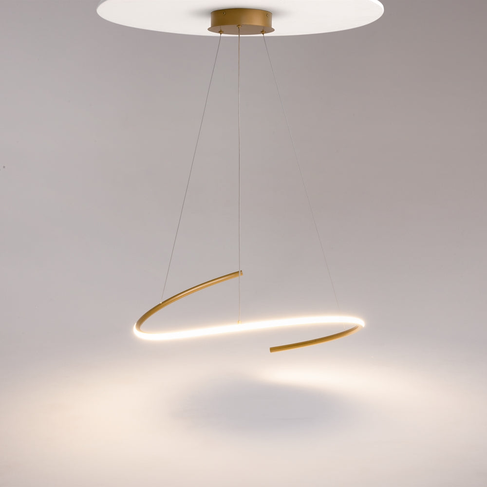 Curve Suspension luminaire doré