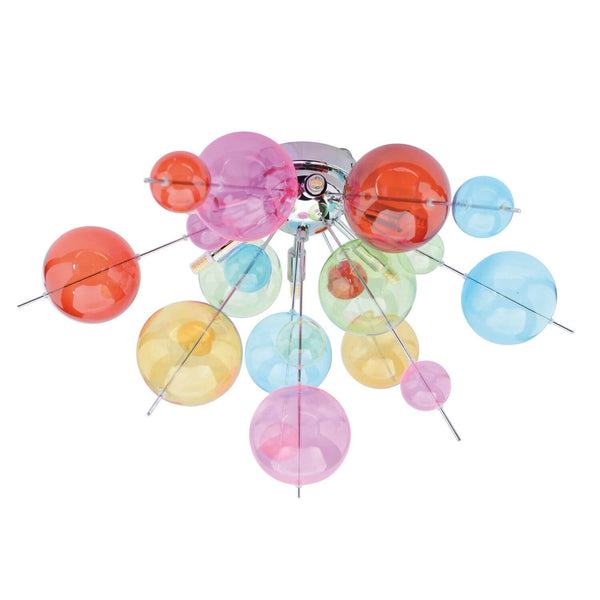 Plafonnier Explosion multicolore, verre